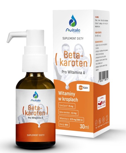 Avitale, Натуральный БетаКаротин BetaKaroten CaroCare® 4,5 мг (Prowitamina A x 30 мл)